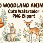 40 Watercolor Woodland Animals Clipart: A Charming Collection for Creative Projects